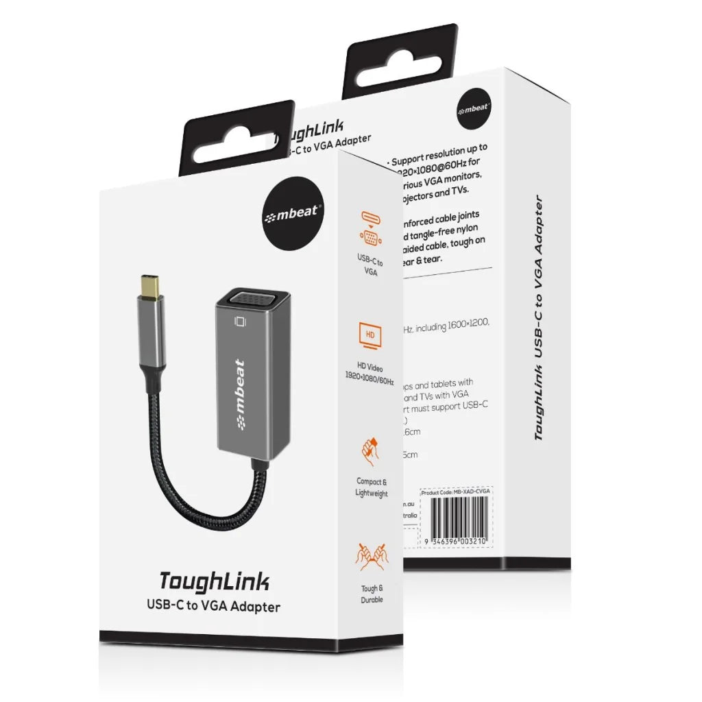 Mbeat Elite USB C to VGA Adapter Space