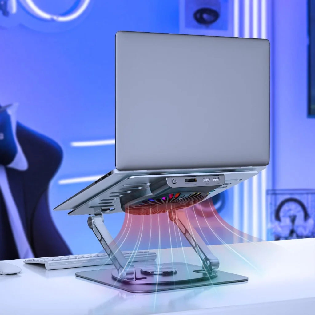 mbeat Stage S8 Rotating Laptop Stand with RGB Cooling Fan