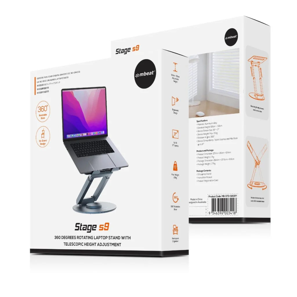 mbeat Stage S9 Rotating Laptop Stand with Telescopic Height