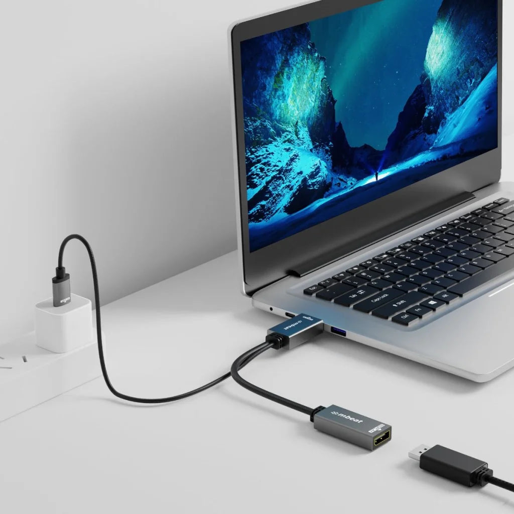 Mbeat Tough Link HDMI to DisplayPort Adapter with USB