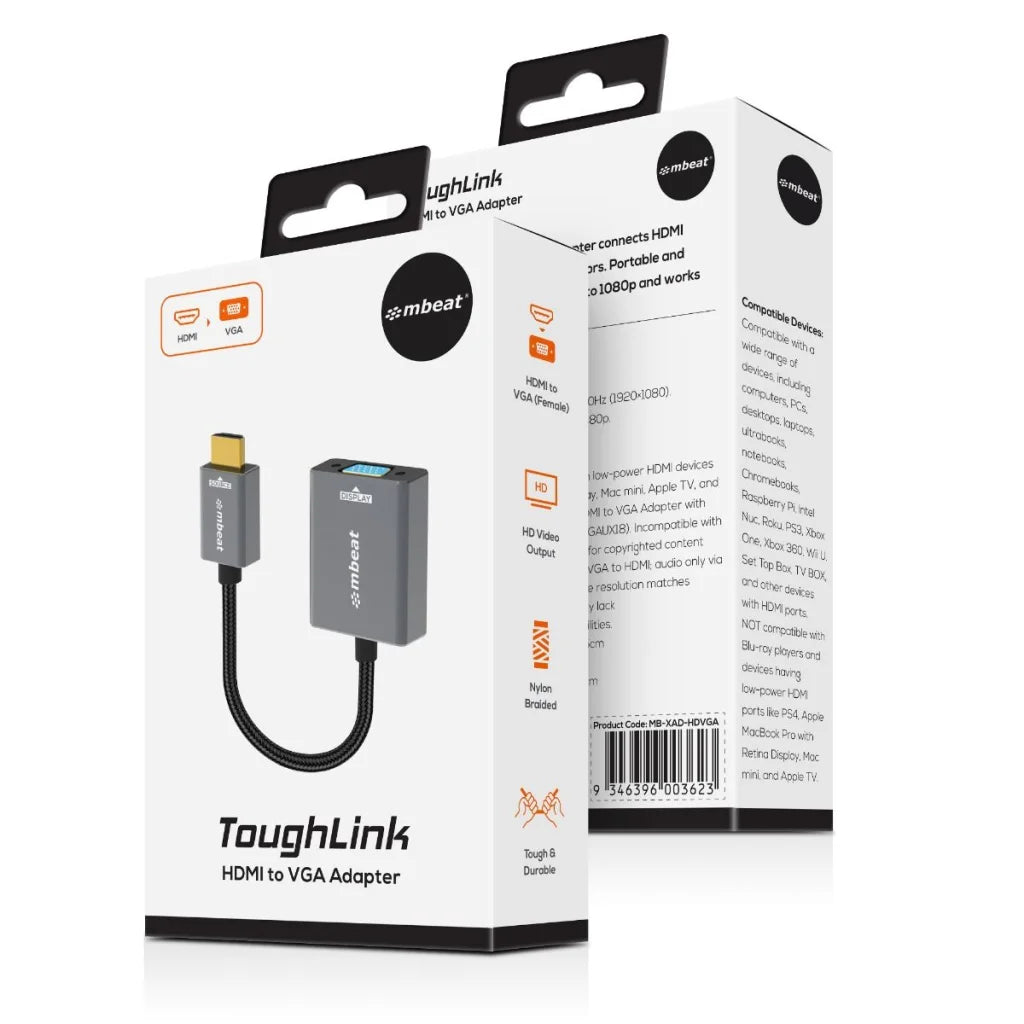 mbeat Tough Link HDMI to VGA Adapter - Appliances > TV >