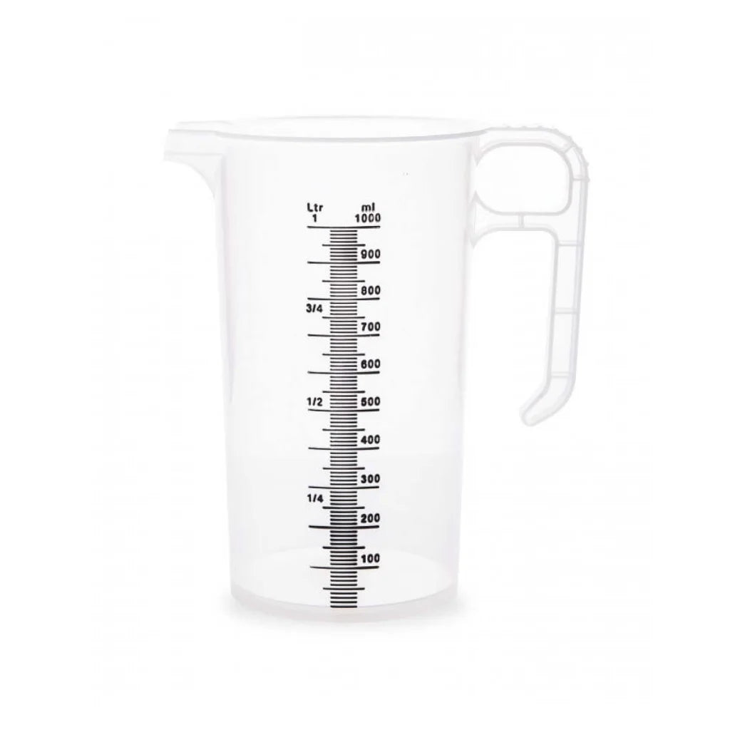 Measuring Jug 1L Heavy Duty Clear Plastic Propylene Food