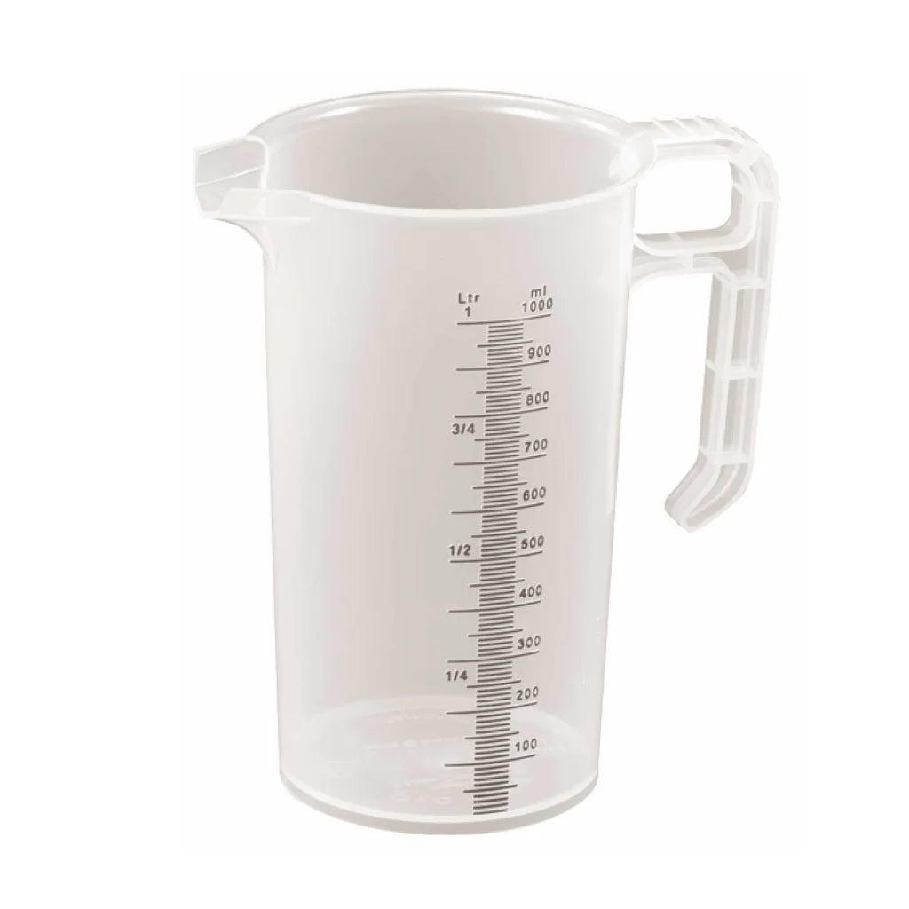 Measuring Jug 1L Heavy Duty Clear Plastic Propylene Food