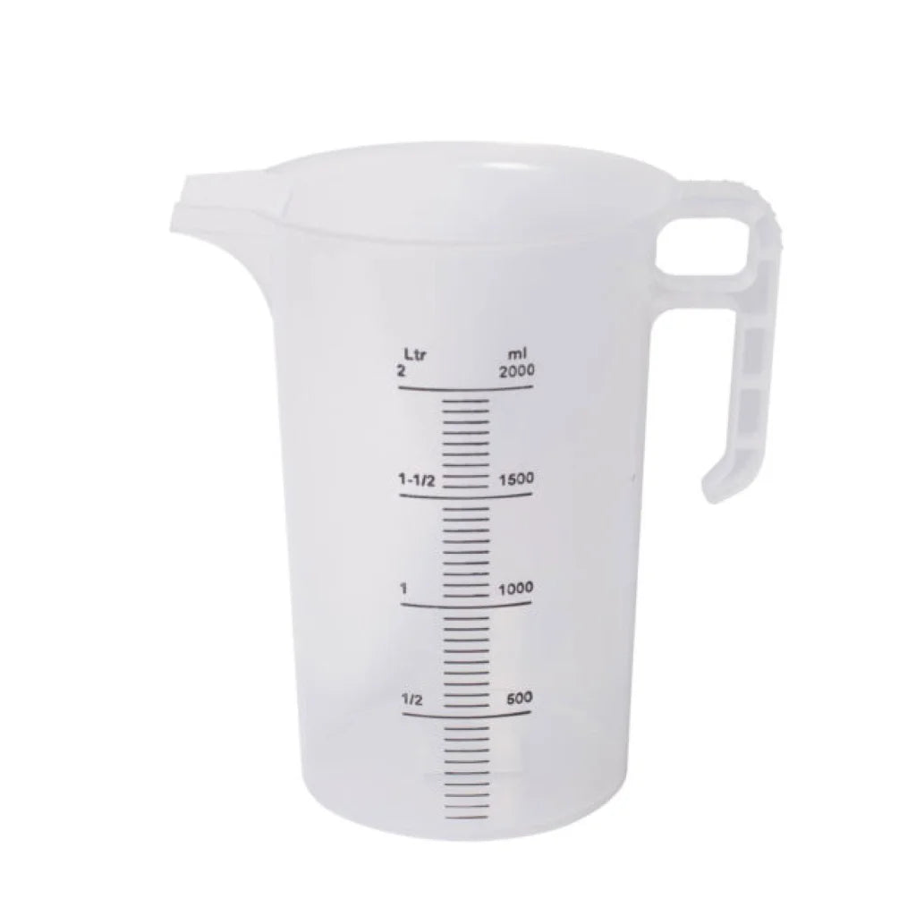 Measuring Jug 2L - Heavy Duty Clear Plastic Propylene Food