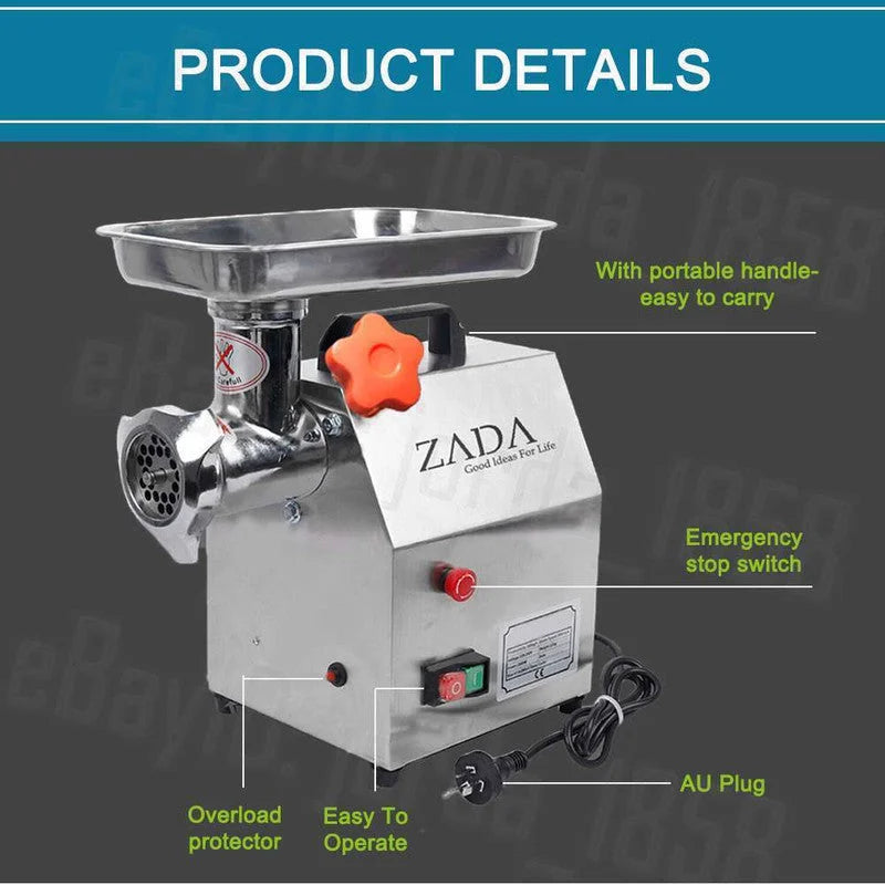 Meat Mincer Grinder Sausage Maker Commercial 1.63HP 1200W