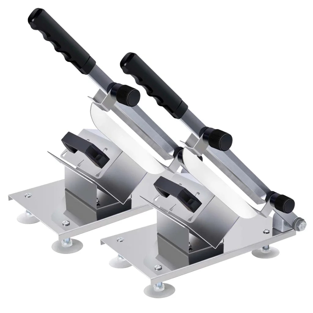 Meat Slicer Machine Premium Manual Frozen Cutting Handle 18/10 Stainless Steel Commercial Grade