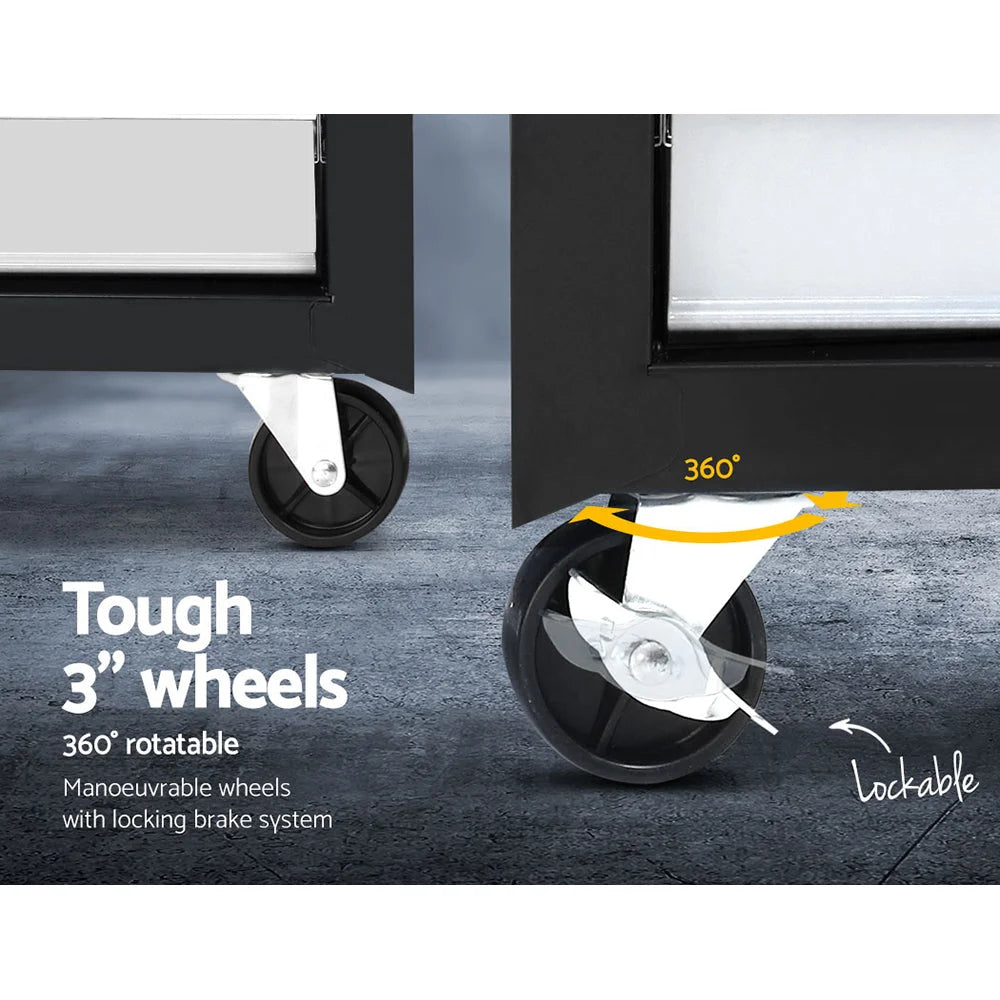 Mechanic Tool Box Trolley 5-Drawer Black/Grey - Tools