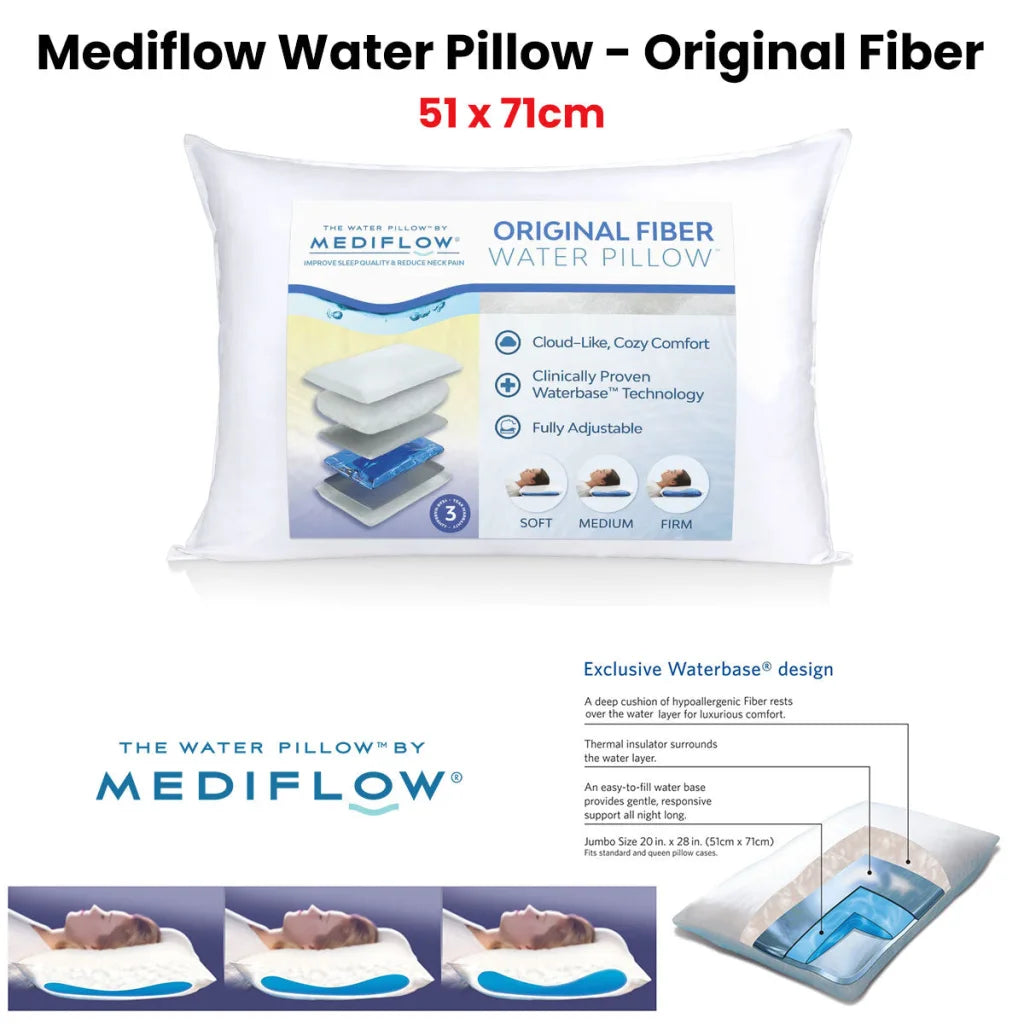 Mediflow Adjustable Waterbase Pillow - For Neck Pain