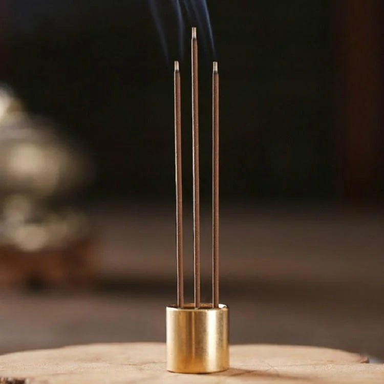 Medium Copper Nine-hole Incense Stick Plate Burner - Set