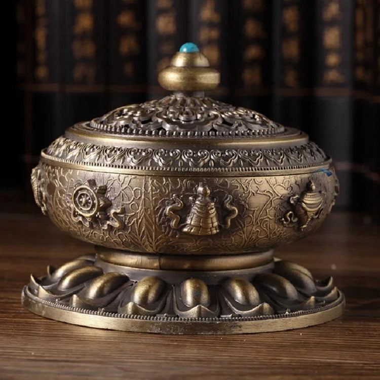Medium Eight Treasure Incense Burner Decoration - Perfect