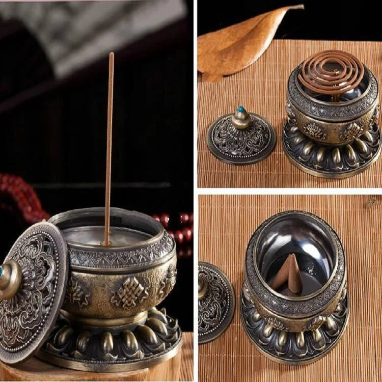 Medium Eight Treasure Incense Burner Decoration - Perfect