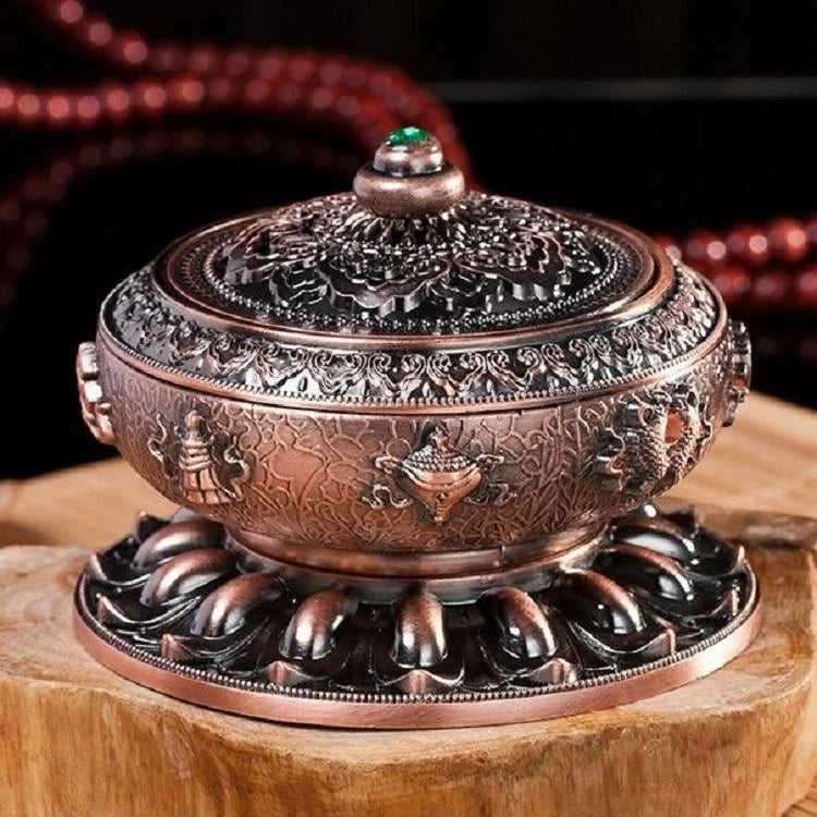 Medium Eight Treasure Incense Burner Decoration - Perfect