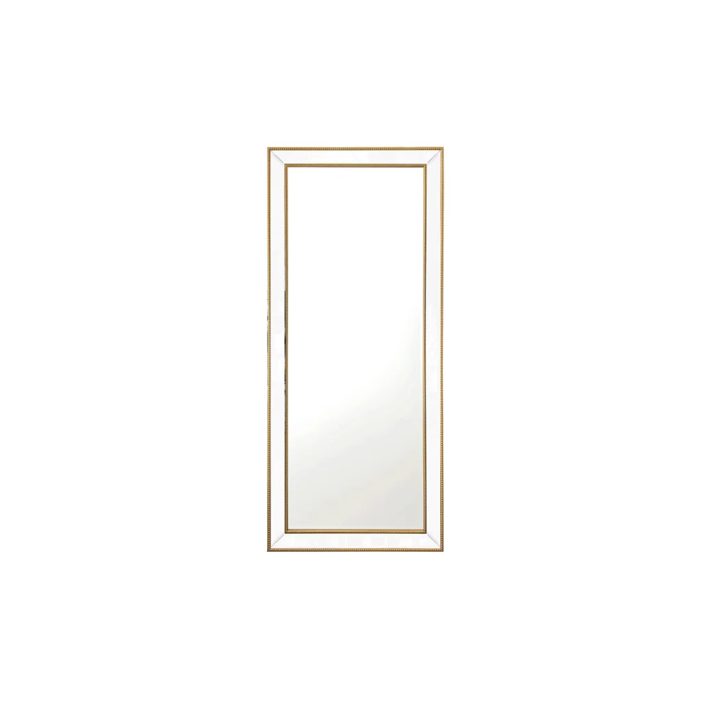 Medium Gold Beaded Framed Mirror - 70cm x 170cm - Home &