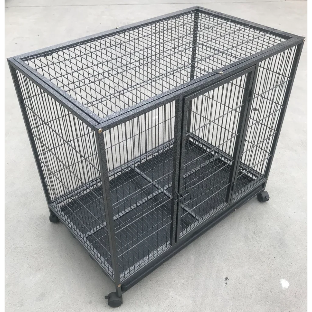 Medium Pet Dog Cat Cage Metal Rabbit Crate Carrier Kennel