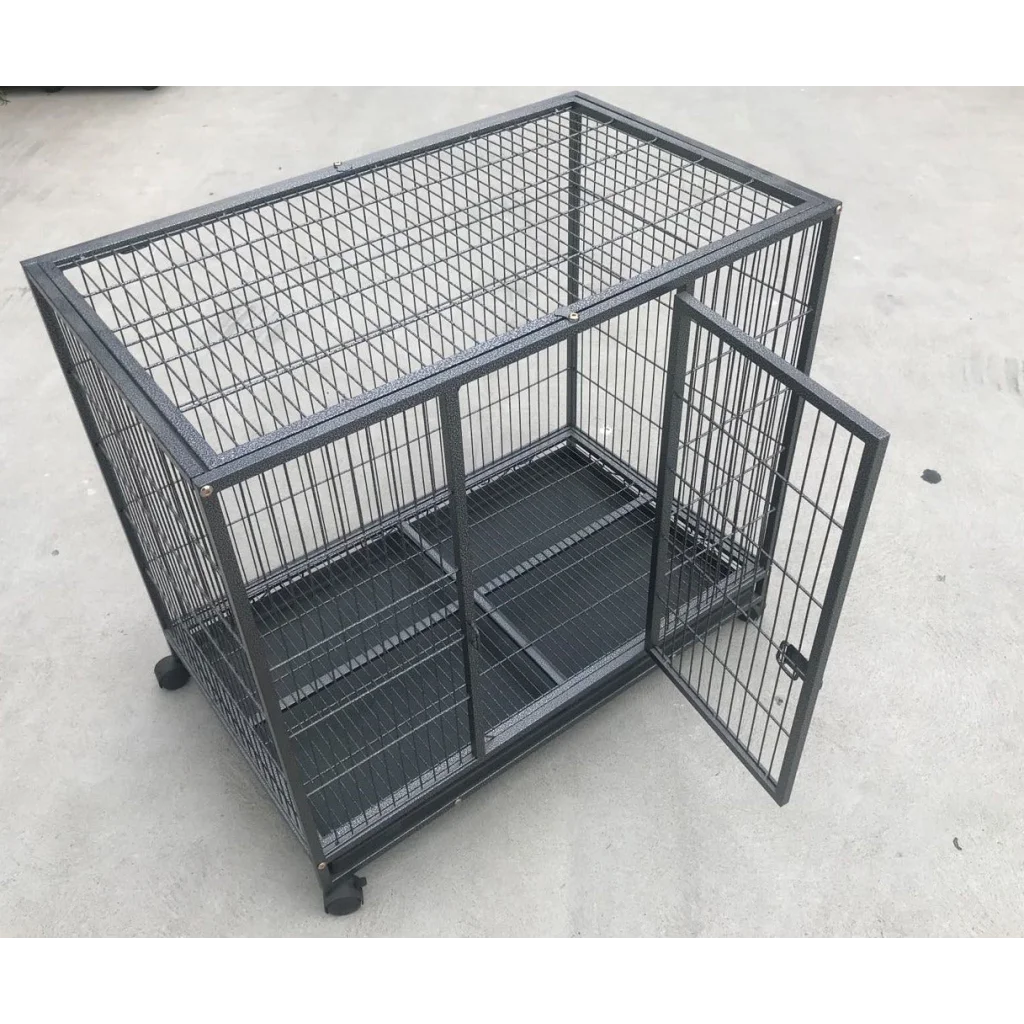 Medium Pet Dog Cat Cage Metal Rabbit Crate Carrier Kennel