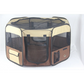Medium Pet Dog Cat Puppy Rabbit Tent Soft Playpen Brown