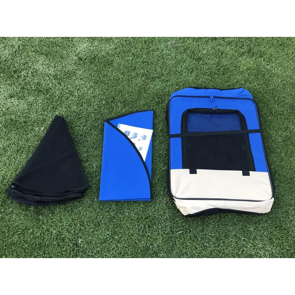 Medium Pet Playpen Tent Soft Blue Dog Cat Puppy Rabbit