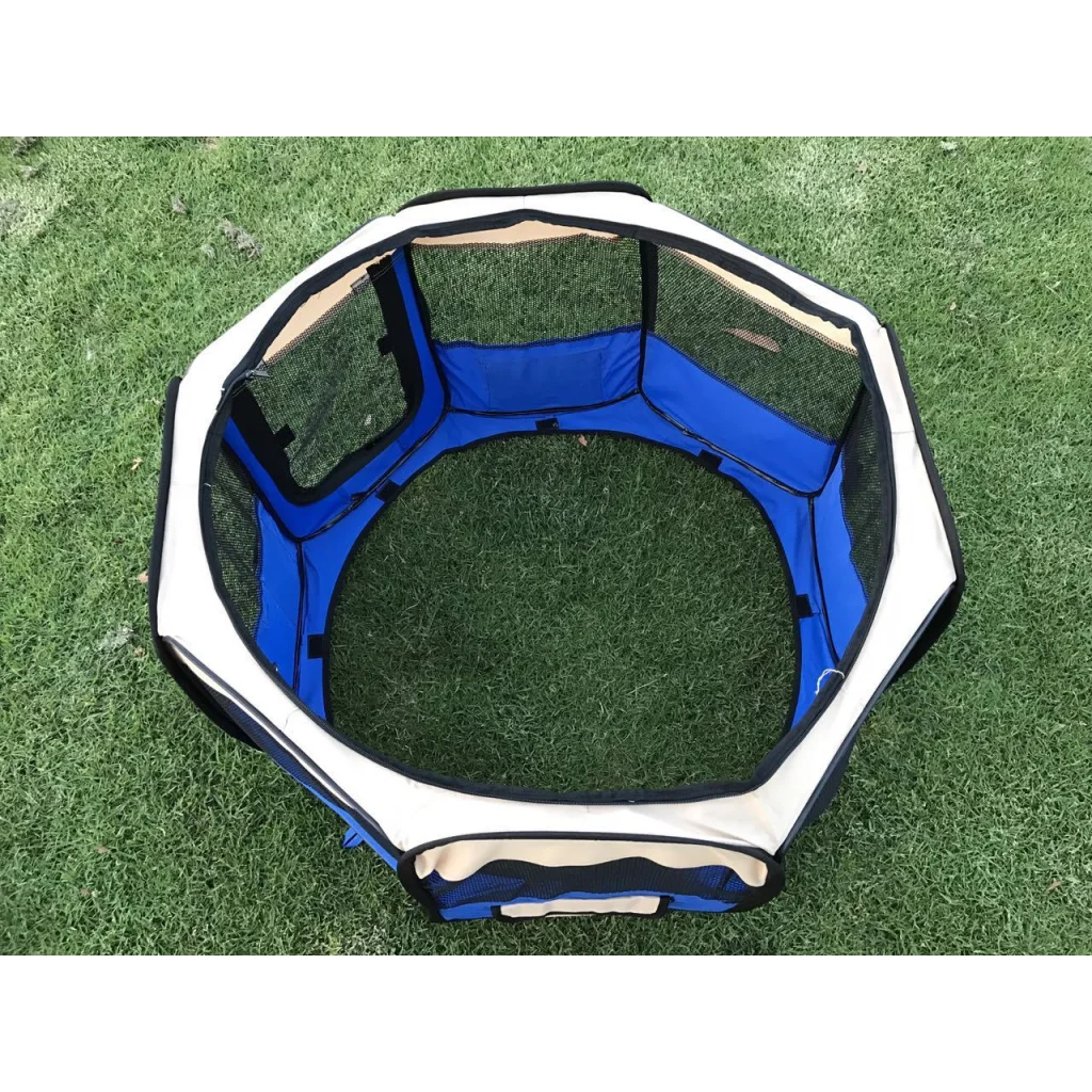 Medium Pet Playpen Tent Soft Blue Dog Cat Puppy Rabbit