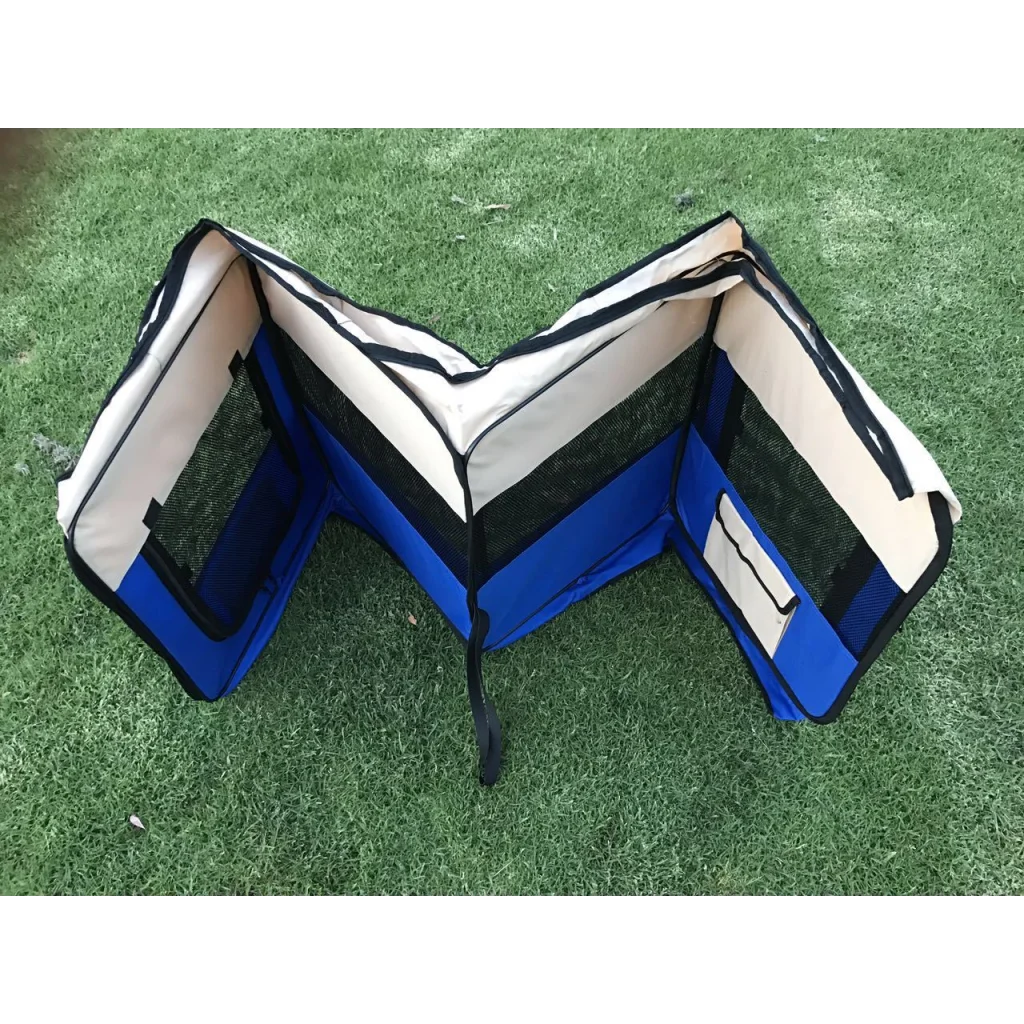 Medium Pet Playpen Tent Soft Blue Dog Cat Puppy Rabbit
