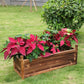 Wooden raised garden bed with open-top planter box for outdoor beds