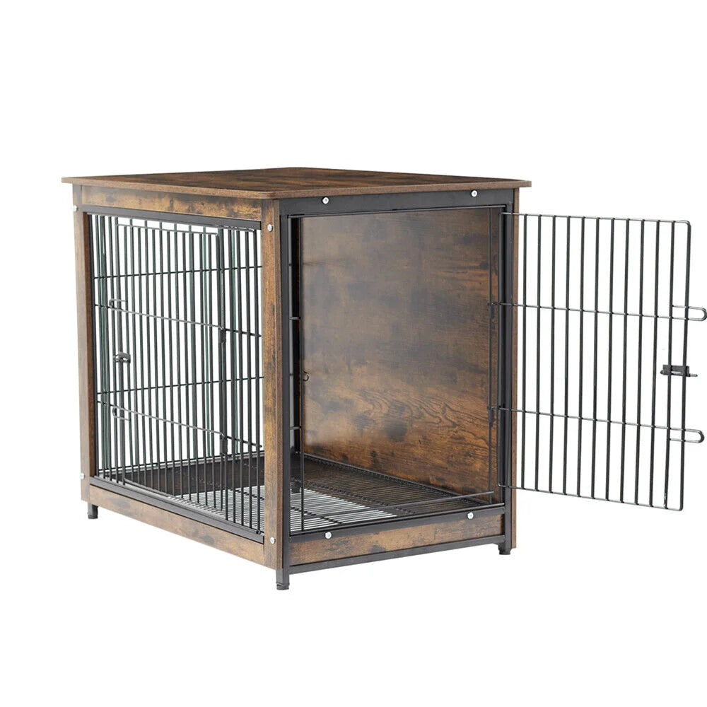 Medium Wooden Dog Crate Kennel 80.5x59x70cm End Table