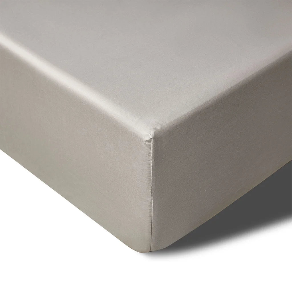 Mega/Super Fitted Sheet Queen 400TC Stone Bamboo Cotton