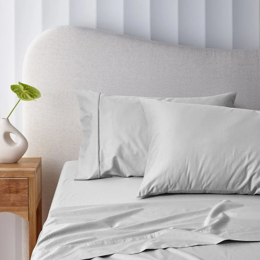 Mega/Super Sheet Set King 400TC Grey Bamboo Cotton 50cm