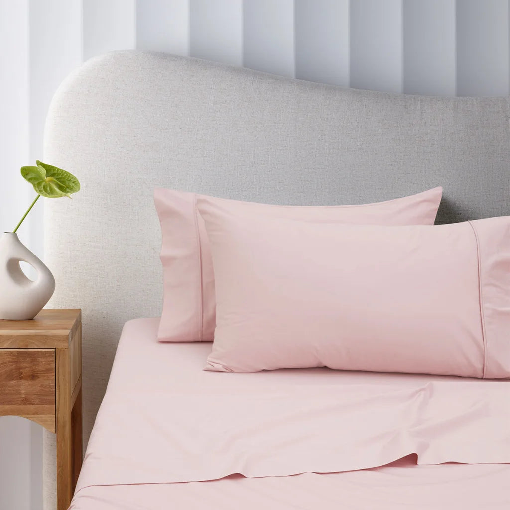 Mega/Super Sheet Set Queen 400TC Blush Bamboo Cotton 50cm