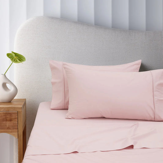 Mega/Super Sheet Set Queen 400TC Blush Bamboo Cotton 50cm