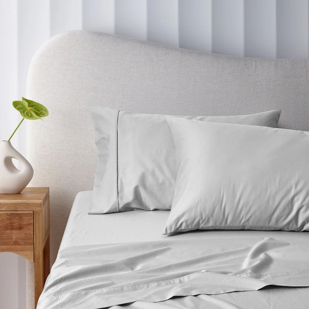 Mega/Super Sheet Set Queen 400TC Grey Bamboo Cotton 50cm