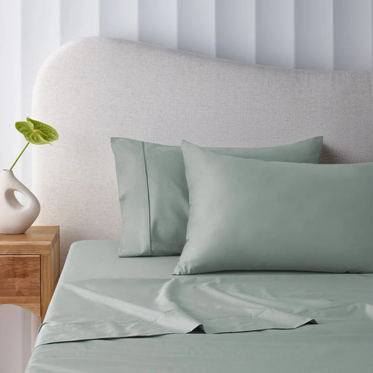 Mega/Super Sheet Set Super King 400TC Sage Bamboo Cotton