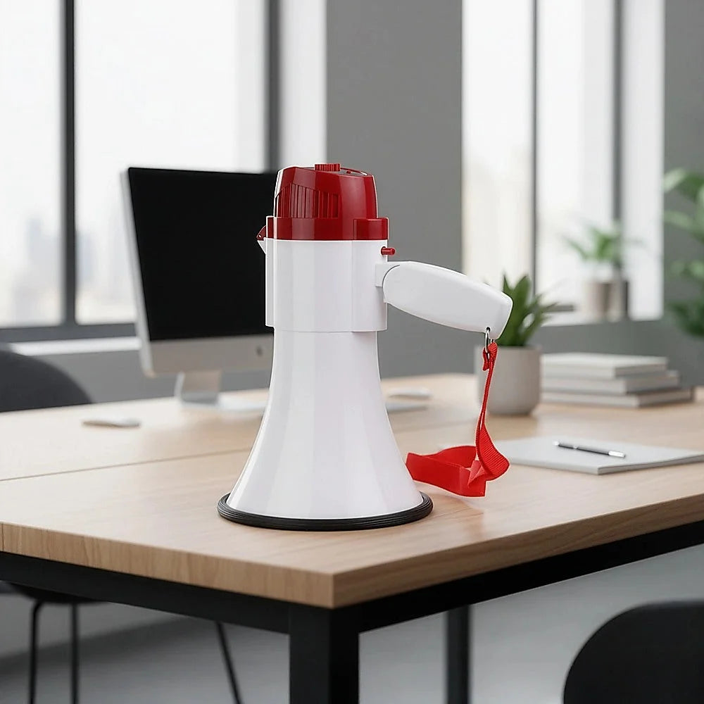 Megaphone HomeMyGardeno 25Watt Bull Horn with Siren 741