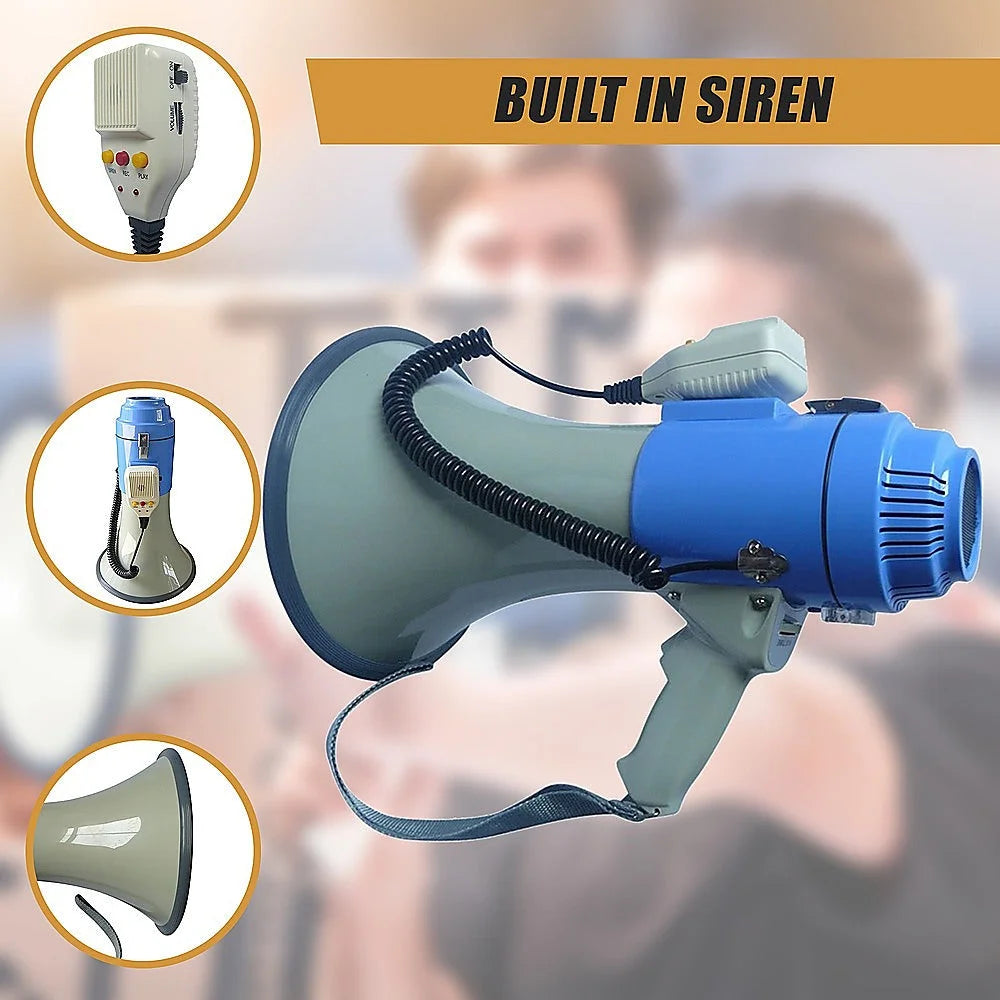 Megaphone PA System 25W Loud Speaker Voice Recorder
