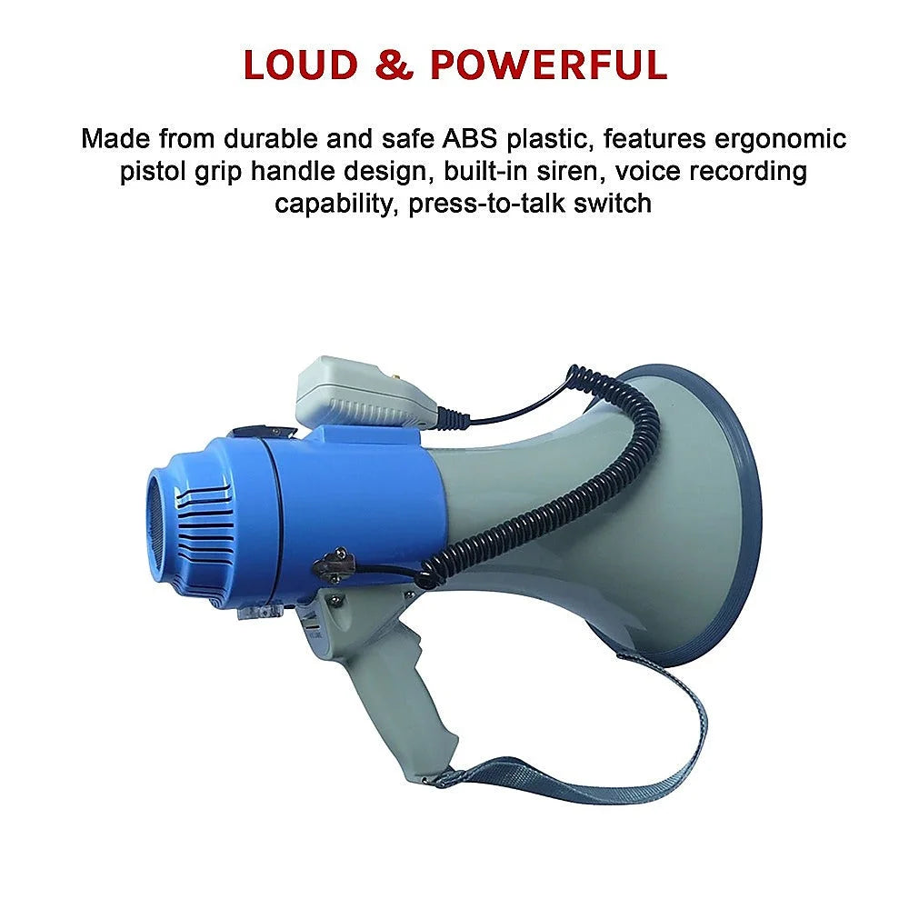 Megaphone PA System 25W Loud Speaker Voice Recorder