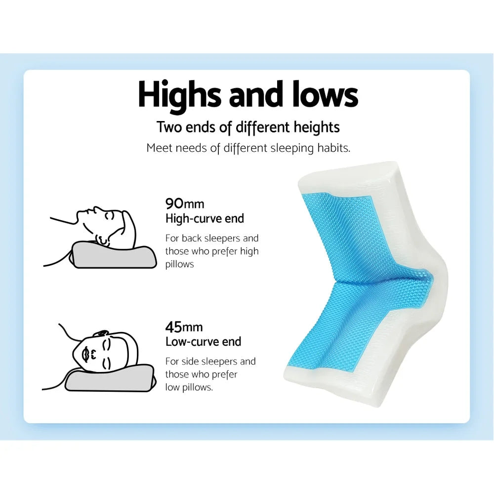 Memory foam contour with pillow cool gel cover bedding