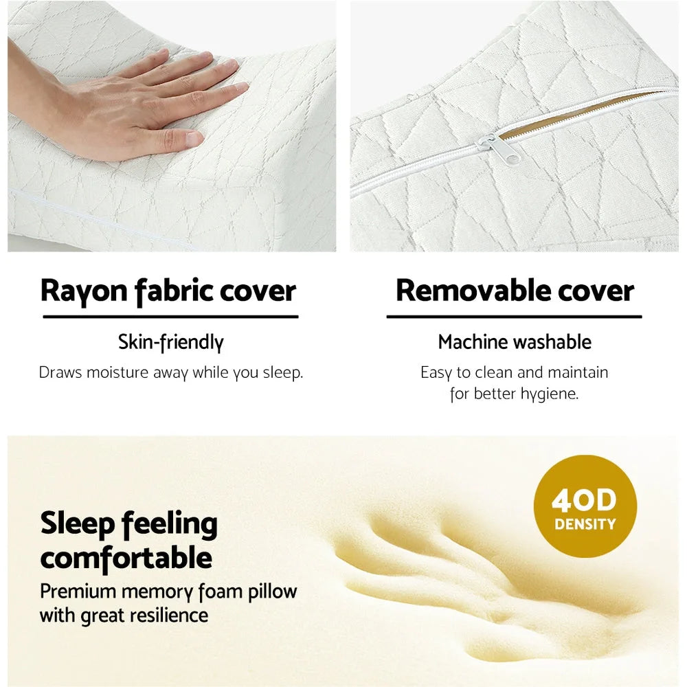 Memory foam leg with front angle shown