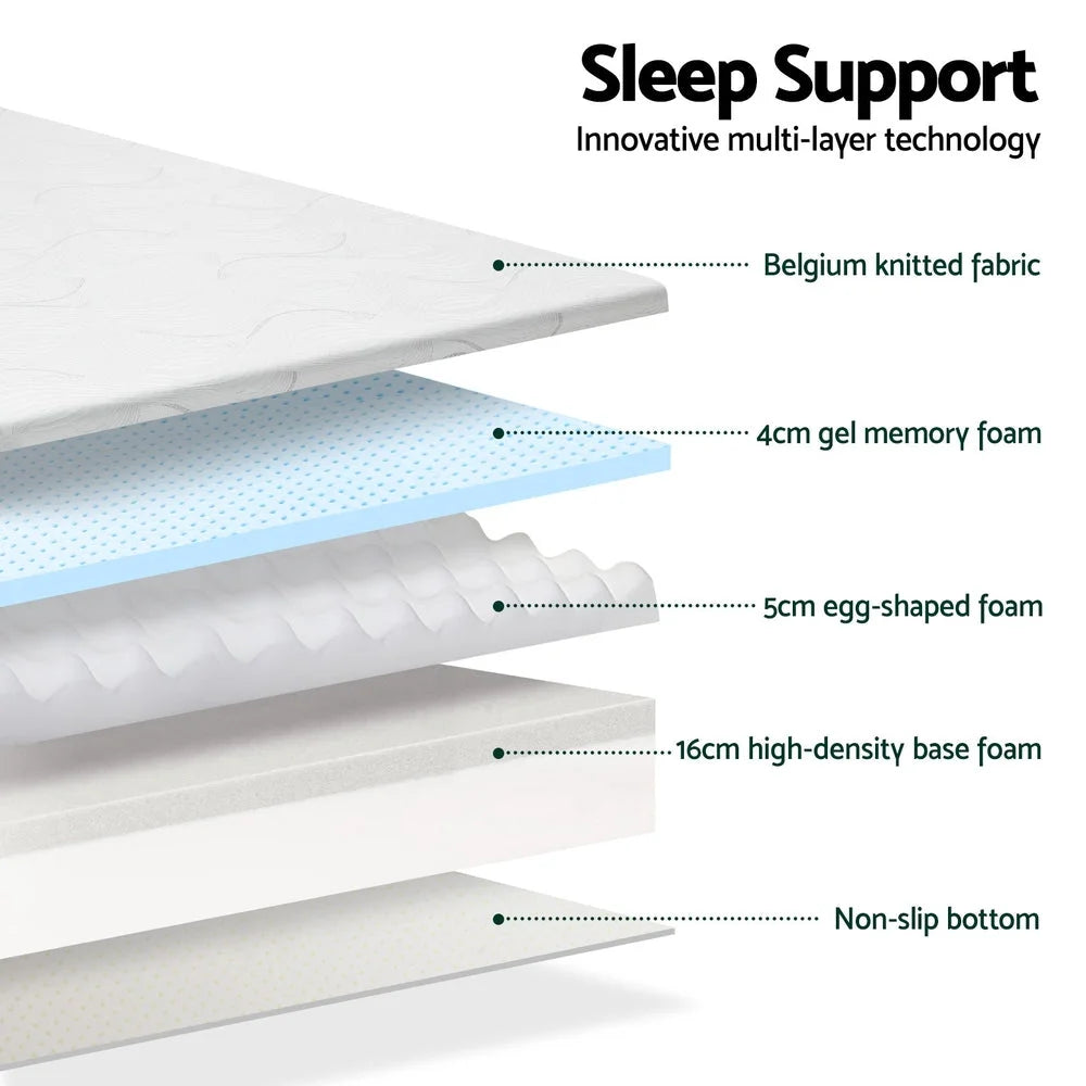 Memory Foam Mattress Bedding Cool Gel Non-Spring 25cm