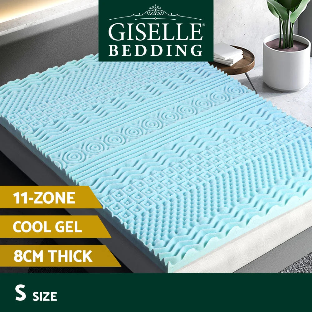 Topper Zone 8cm Single Bedding Memory Foam Mattress