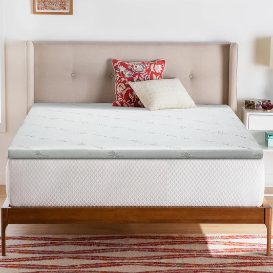 Memory Foam Mattress Topper 5 cm Cool Gel with Bamboo Cover