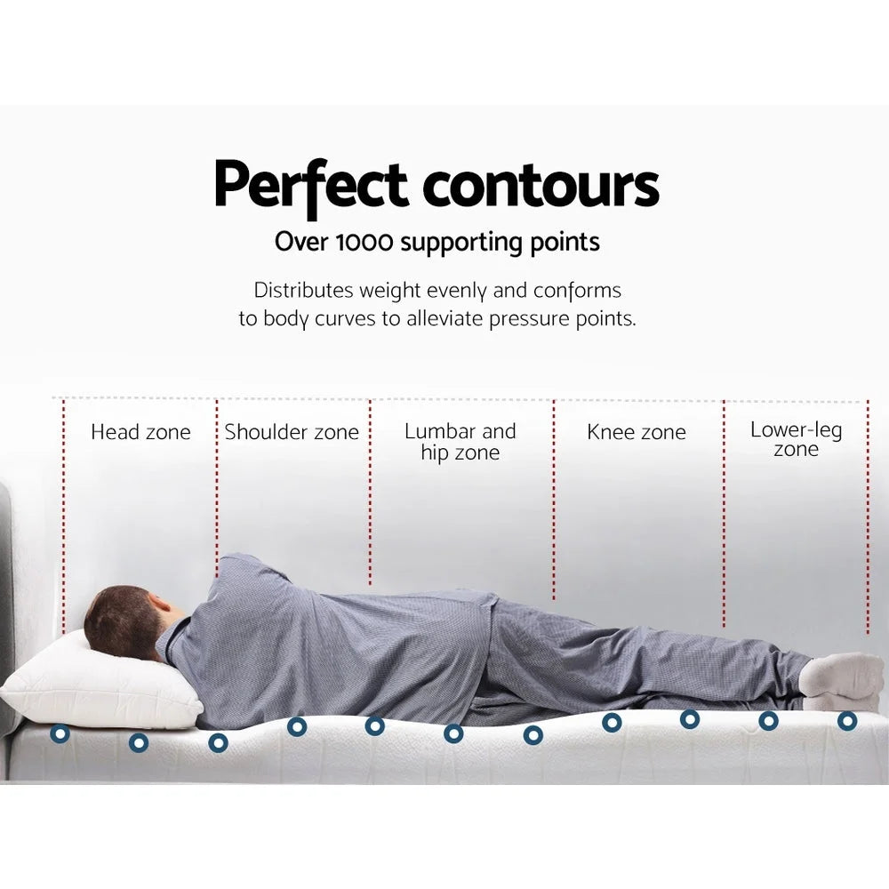 Memory Foam Mattress Topper 8 cm Cool Gel with Bamboo Cover