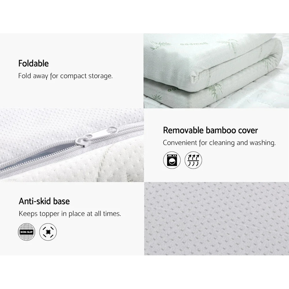 Memory Foam Mattress Topper Bedding Cool Gel 8cm