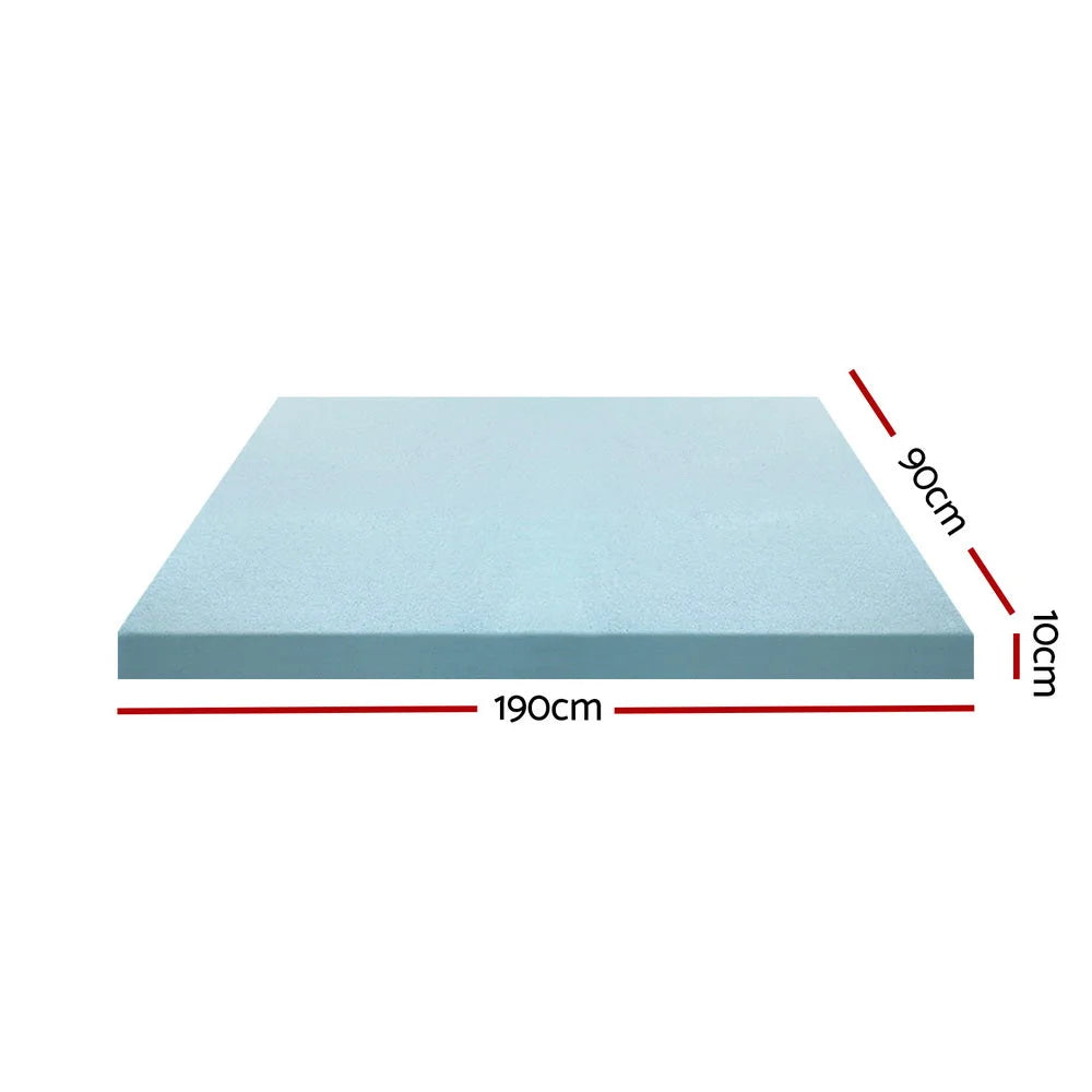 Bamboo Memory Foam Mattress Topper Cool Gel Bed Mat 10cm Single