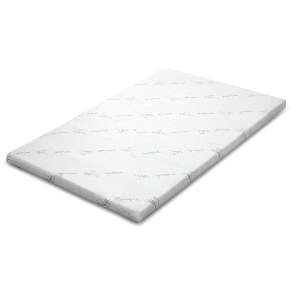 Memory Foam Mattress Topper Cool Gel with Bamboo Cover 5cm