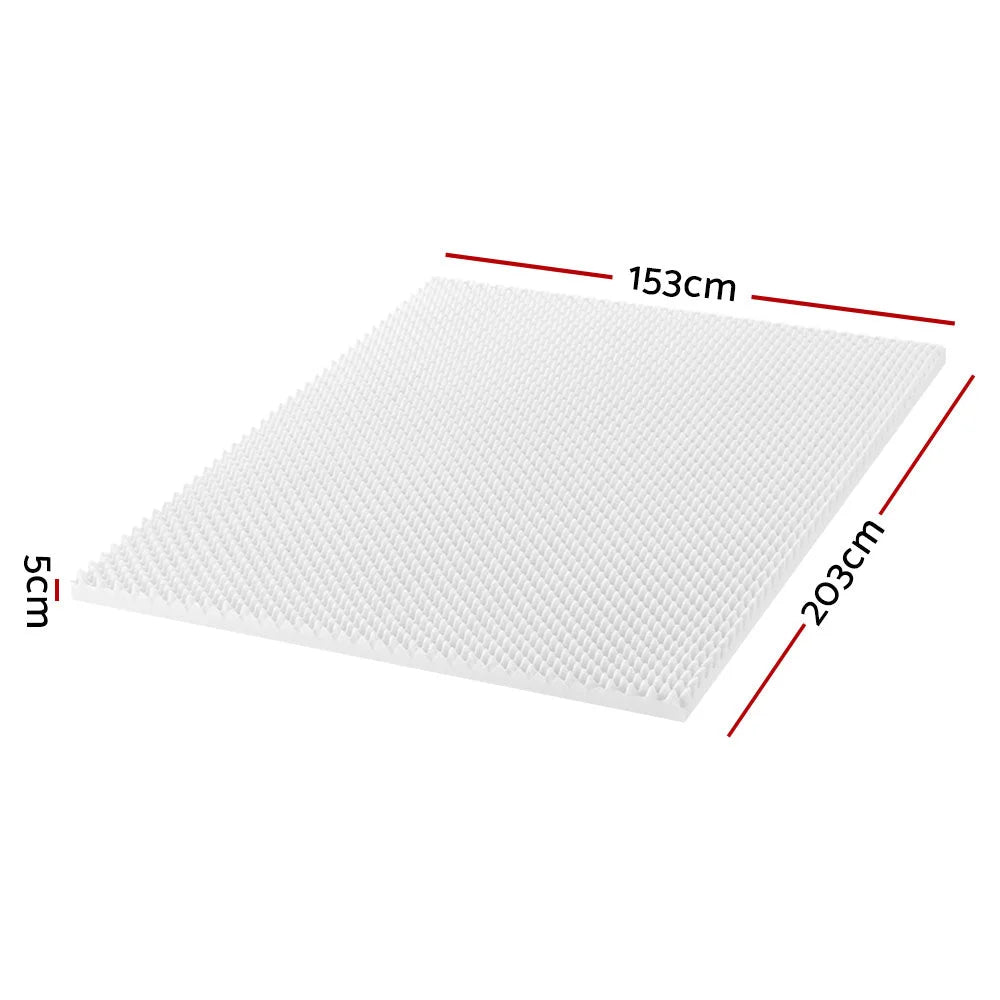 Memory Foam Mattress Topper Egg Crate 5cm - Queen