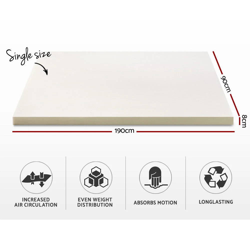 Memory Foam Mattress Topper Single Size - Mattresses