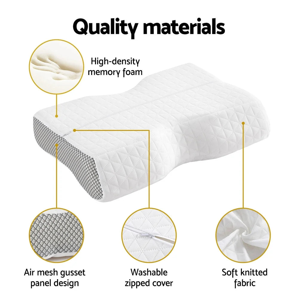 Memory Foam Pillow Contour Neck Support giselle 304