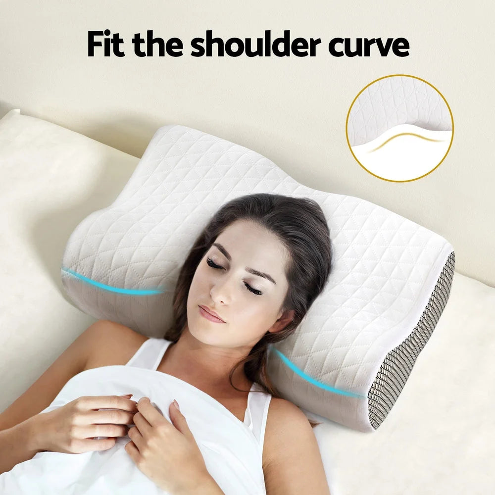 Memory Foam Pillow Contour Neck Support - Home & Garden