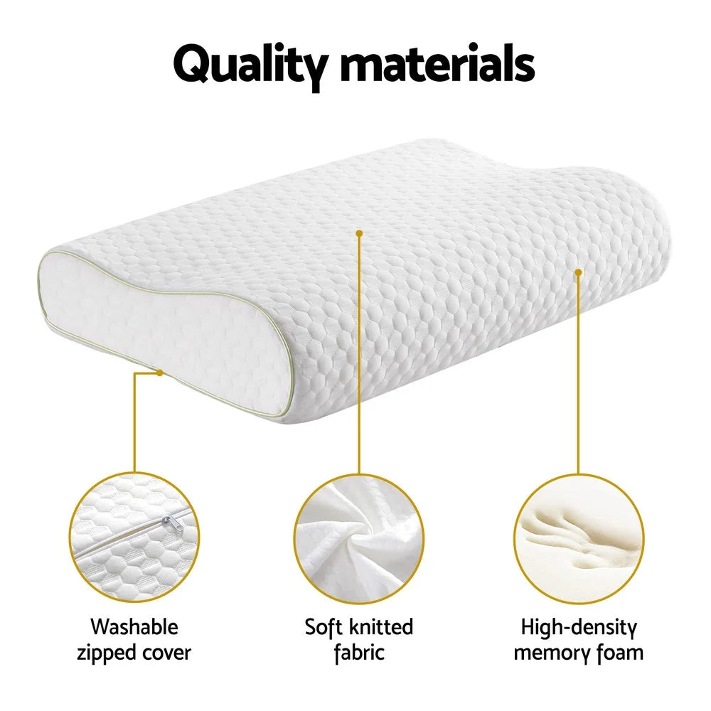 Memory Foam Pillow Contour Neck Support - Home & Garden