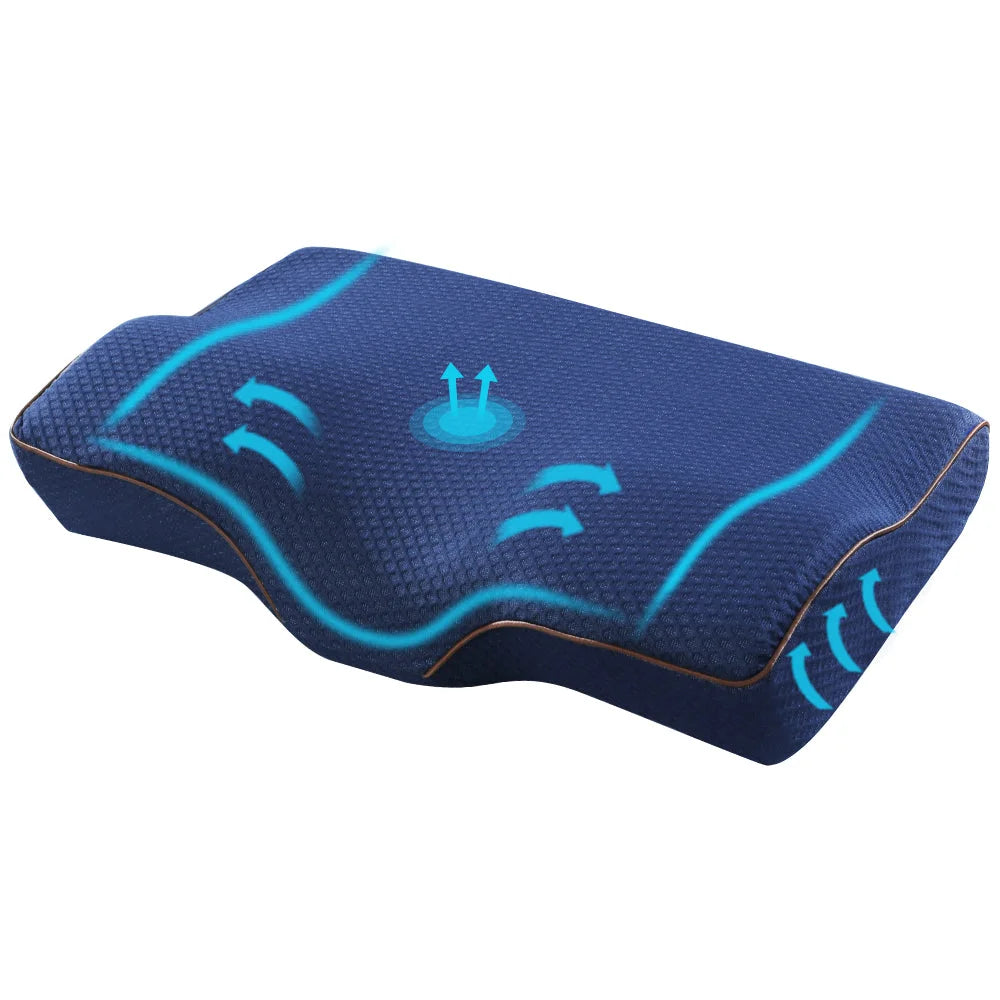 Memory foam pillow with neck pillows contour rebound pain