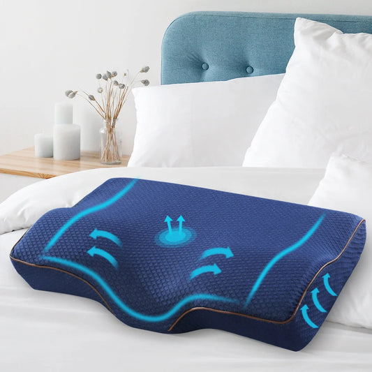Memory Foam Pillow Neck Contour Rebound